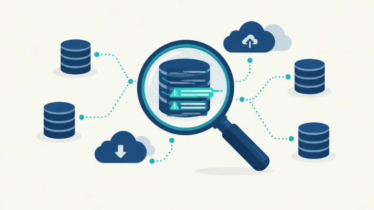 Illustration of data discovery scanning across databases and cloud storage