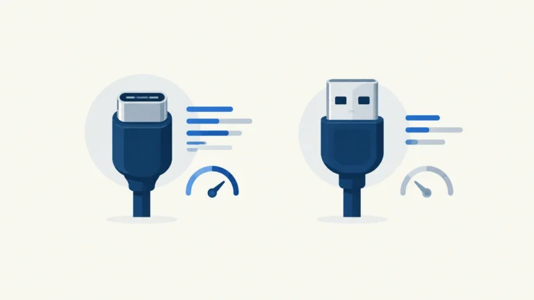 Illustration comparing HDMI and DisplayPort cable connectors