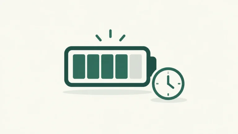 Illustration of a smartphone battery charging with a pause indicator near 80 percent