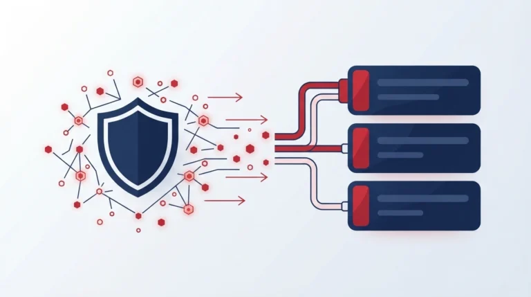 Illustration of threat intelligence data being analyzed and prioritized