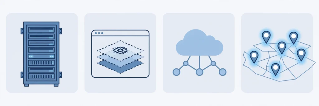 Comparison of AAM deployment models: hardware appliance, virtual, cloud and edge