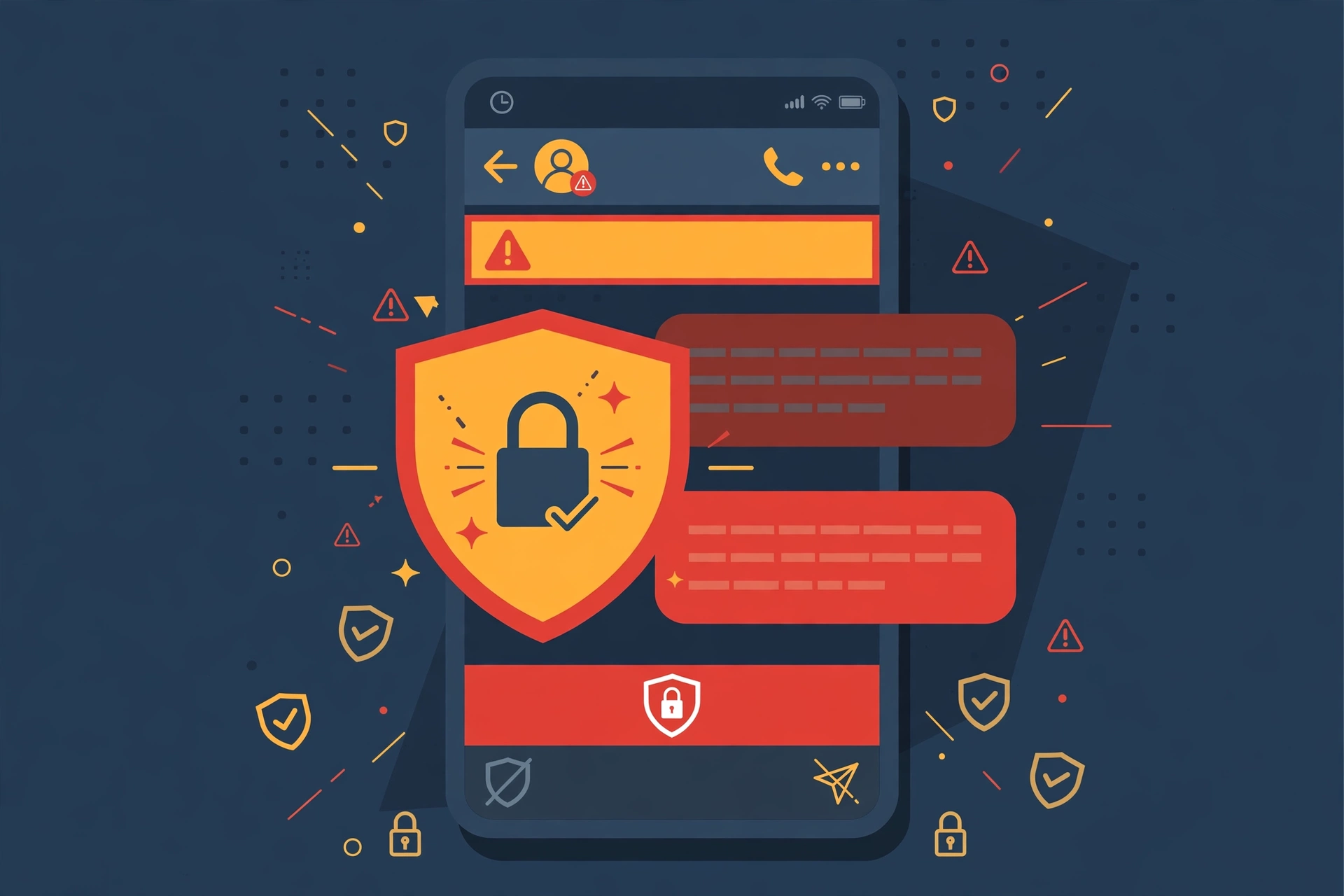 Suspicious executive message blocked by a messaging security agent