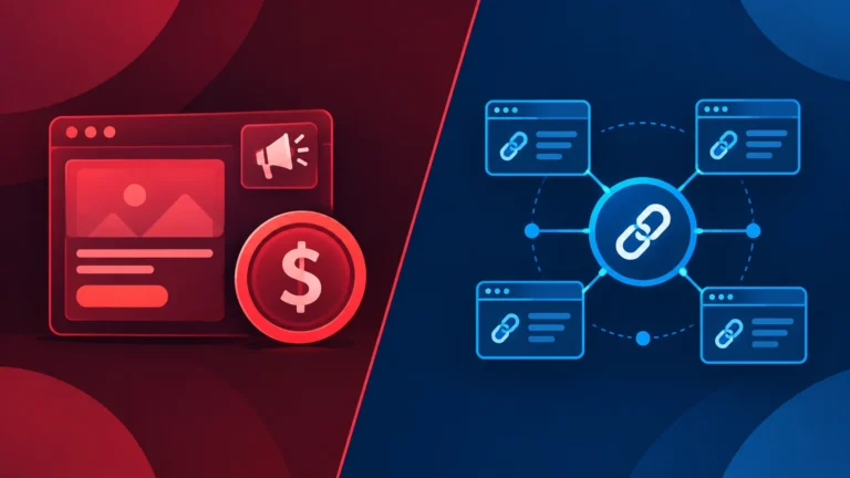 Illustration comparing a PPC-focused tool and an organic SEO tool