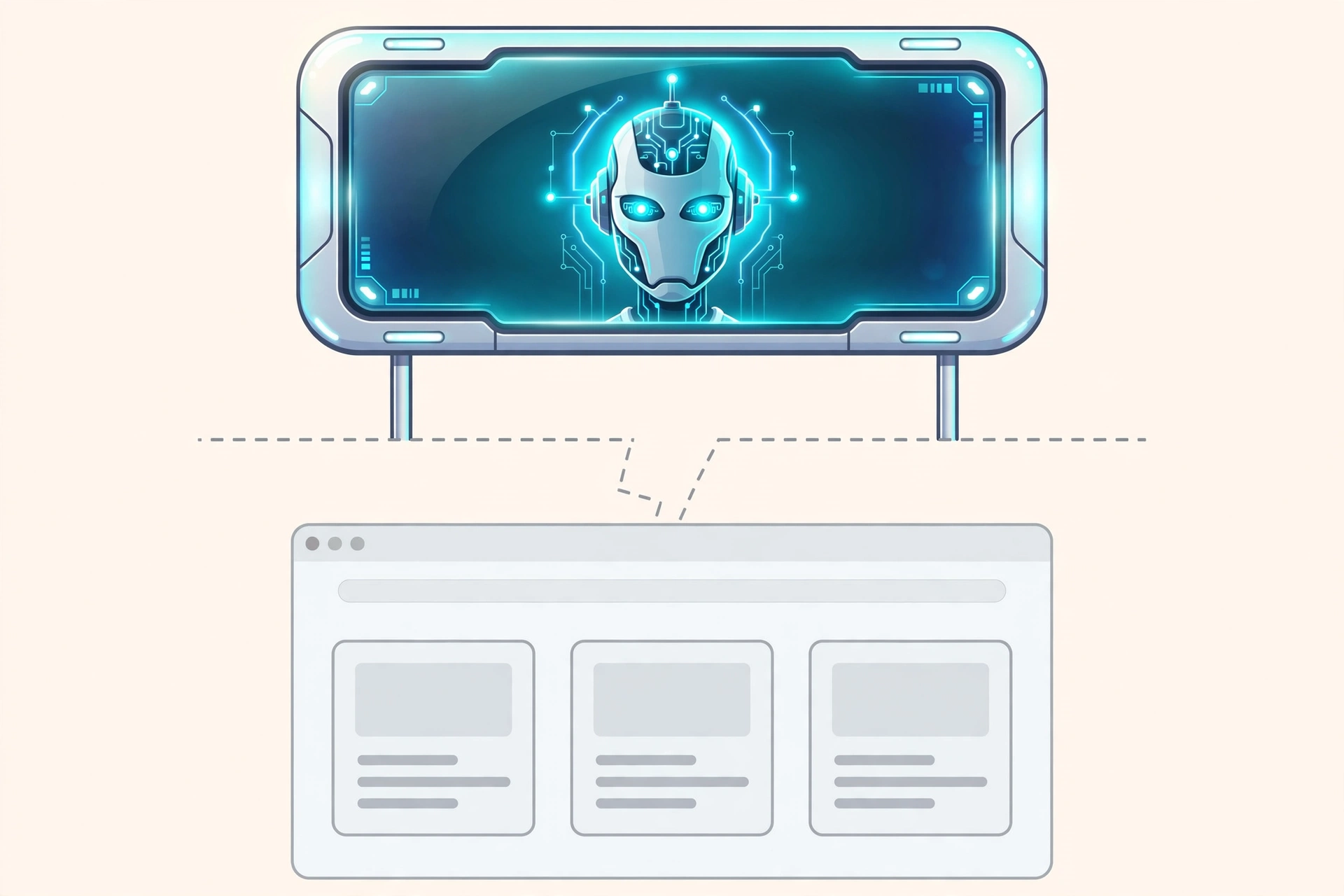Seekde's claims versus reality: an AI platform pitch in front of a plain content blog