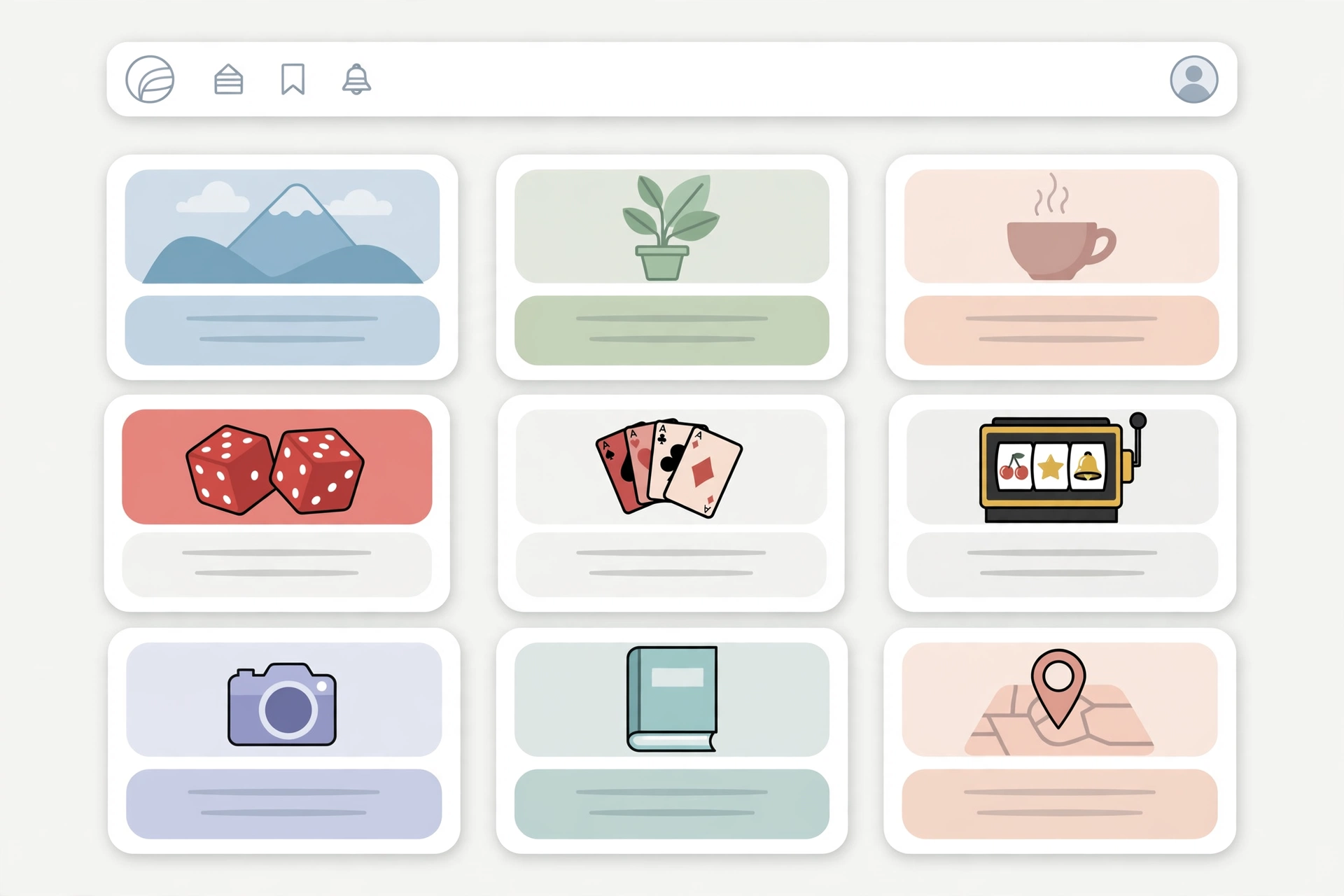 Warning signs on seekde.org: gambling promotions - dice, cards and a slot machine - hidden inside an ordinary blog grid